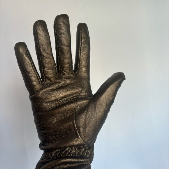 Bronze genuine leather gloves (metallic) - Picture 5 of 5